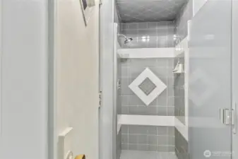 Shower after Sauna in secure Spa room