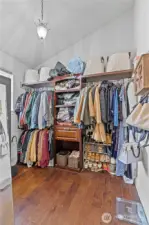 The primary suite includes a spacious walk-in closet.