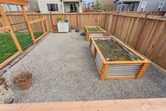 Grow your own food in this beautiful fenced and gated garden space.