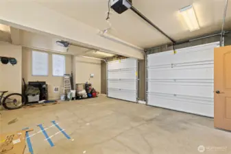 Two car garage. Finished and Heated.