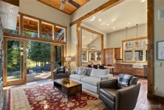Main floor living with vaulted ceilings