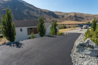 Driveway has been asphalted.