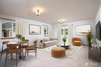 With virtual staging it might look more like this….