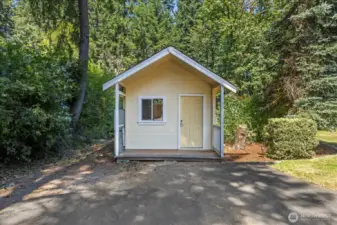 One of three outdoor storage areas