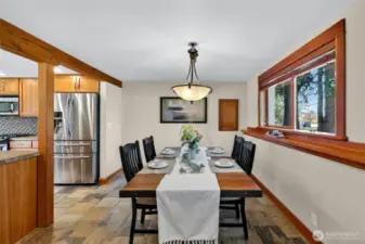 First floor dining allows for spacious gatherings.