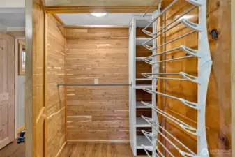 Primary cedar lined closet.