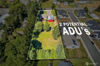 Potential for 2 ADU's on lot or subdivide into another two lots.