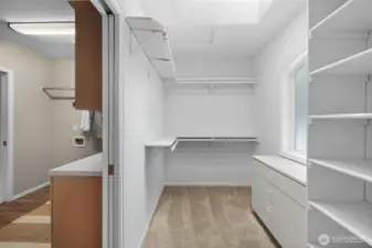 primary closet connects to laundry