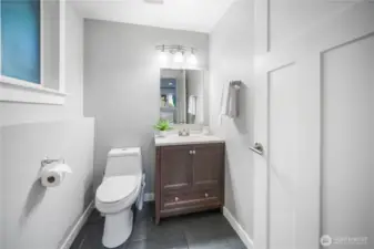Lower level en-suite bath