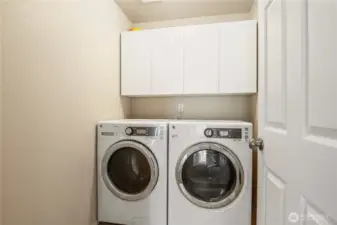 How convenient! Laundry is upstairs with bedrooms!