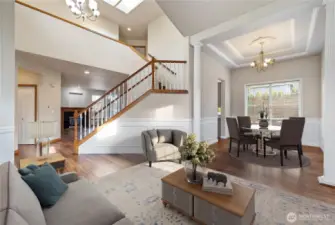 virtual staged formal living and dining