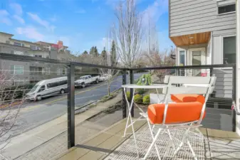 Enjoy your morning coffee or dining al fresco from your balcony.