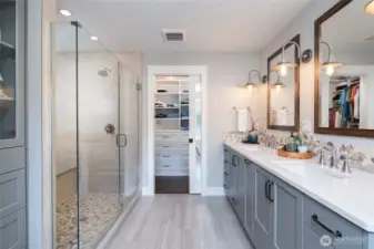 Luxurious ensuite with heated floors