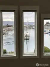 View from loft down the canal--all the way to Camano Island!