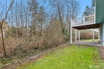 Property line runs approximately to the creek.