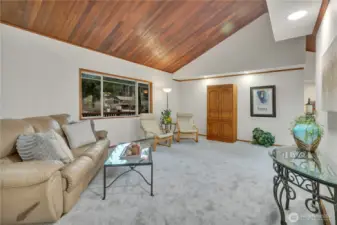 The floor plan is open and inviting...