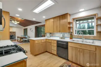 Newer dishwasher and gas stove...