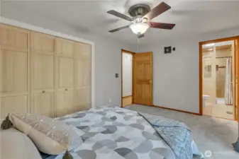 Ample closet space with custom organizers....