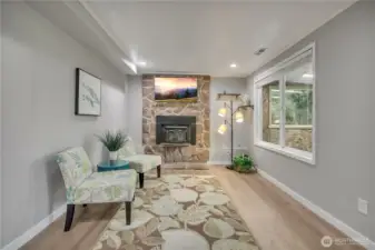 Cozy and comfy plus another wood burning stove....