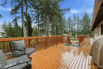 There is appx 1000 sq. ft. of decking...
