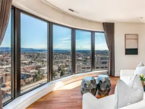 A cozy sitting area providing the perfect vantage point to soak in the breathtaking views surrounding the unit