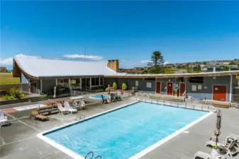 Sierra's pool is open all summer.
