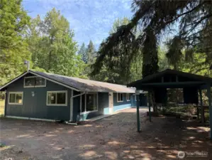 Front carport and walkway