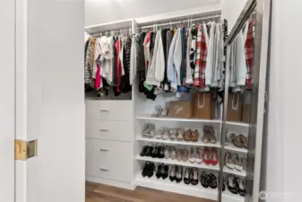 Walk in closet with built-ins