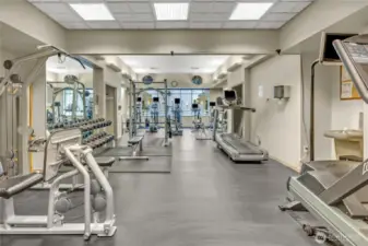Fitness room and gym.
