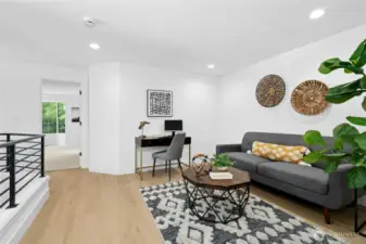 Upper level office/flex room between two spacious en suite bedrooms...