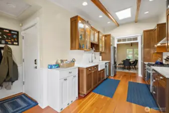 Access door from the garage brings you right into the kitchen.