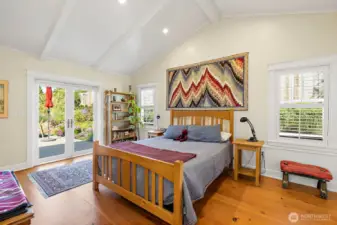 French doors step out to an outdoor oasis extending your primary suite to the outdoors.