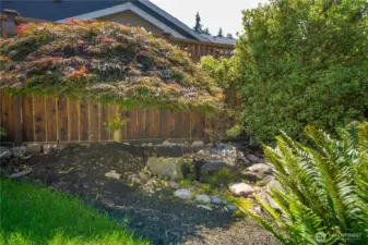 Enjoy the relaxing ambiance of the water feature.