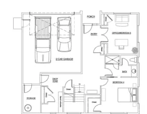 Lower level floor plan.