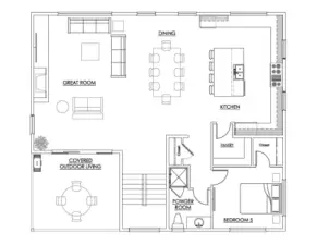Main level floor plan.