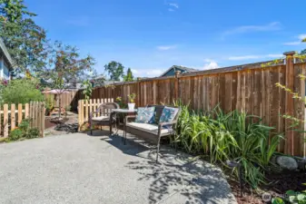 mature plants throughout backyard
