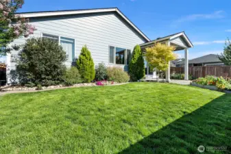 Good sized yard for new construction