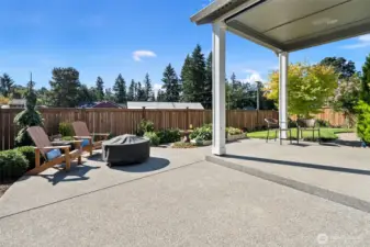 Patio equiped with outlet for hot tub