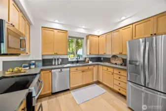 Updated kitchen appliances and counters