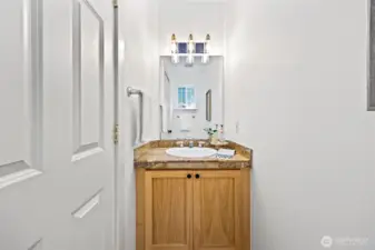 Half bath on main level make it easy for entertaining