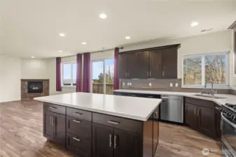 Incredible kitchen with a huge island!