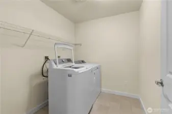Lower level utility room