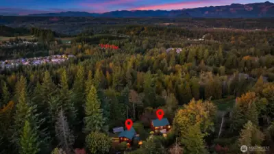 Privacy and acreage, yet minutes to amenities.  6 minute walk to Fischer Creek Park on the Ridge.