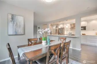 Bar or dining table seating.