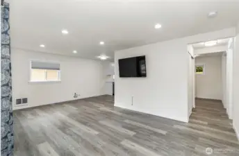 Walking into the home to a large living space