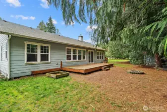 Unit A - Backyard with patio area