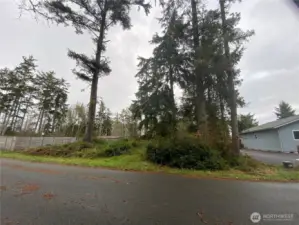 From the south corner of the lot