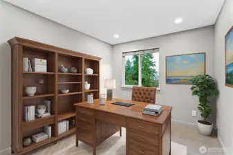 Virtually staged bedroom no. 1 - as an office