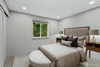 Virtually staged bedroom no. 2 -