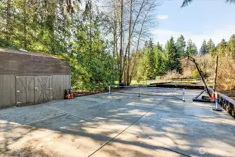 Newly installed sports court